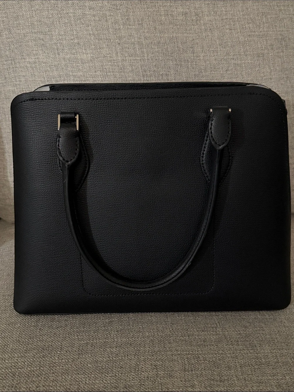 kate spade Darcy small black leather satchel with gold logo